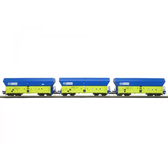 Roco 6600136 , Zestaw 3 wagonów samowyładowczych Falns PKP Cargo, skala H0